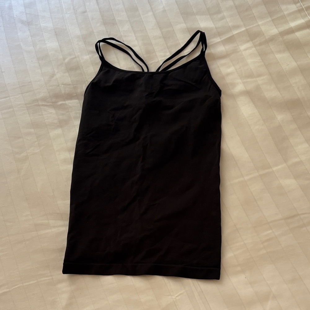 Black athletic Strappy Tank Top